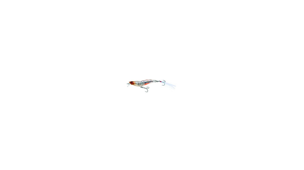 Yo-Zuri Crystal 3D Shrimp Mylar Tinsel Tail, 2 3/4in, 1/4 oz Tiger Shrimp, Sinking, R1161HTS