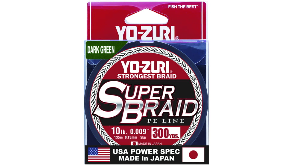 Yo-Zuri SuperBraid Line 10lb 300yd Dark Green Boxed, YZ SB 10LB DG 300YD