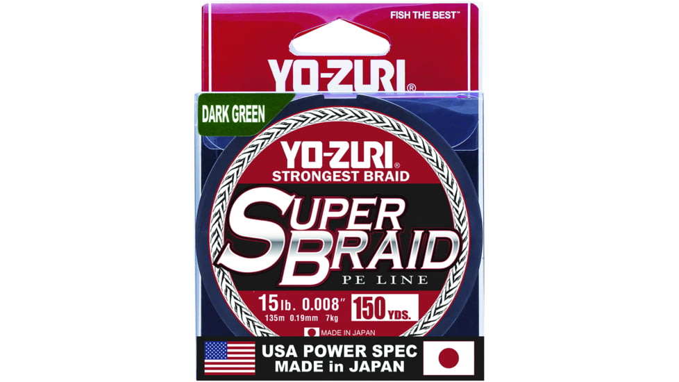 Yo-Zuri SuperBraid Line 15lb 150yd Green Boxed, YZSB15LBDG150YD