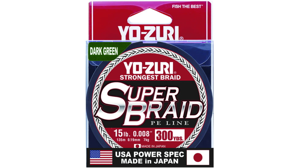 Yo-Zuri SuperBraid Line 15lb 300yd Dark Green Boxed, YZ SB 15LB DG 300YD