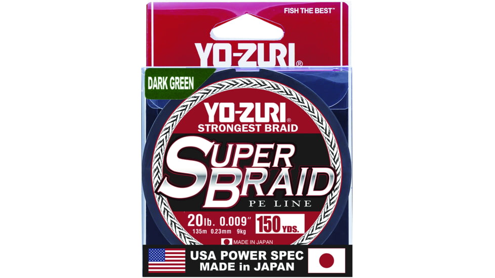 Yo-Zuri SuperBraid Line 20lb 150yd Green Boxed, YZSB20LBDG150YD