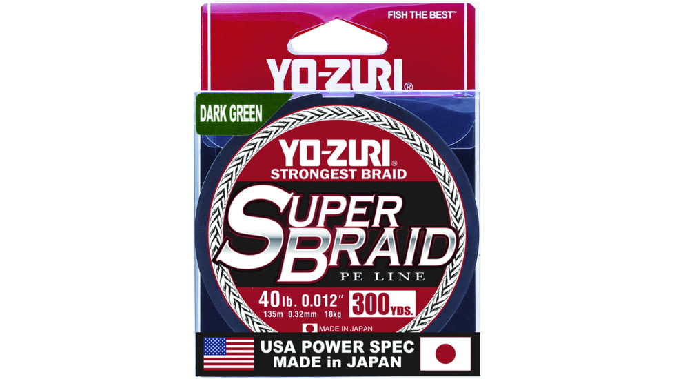 Yo-Zuri SuperBraid Line 40lb 300yd Dark Green Boxed, YZ SB 40LB DG 300YD