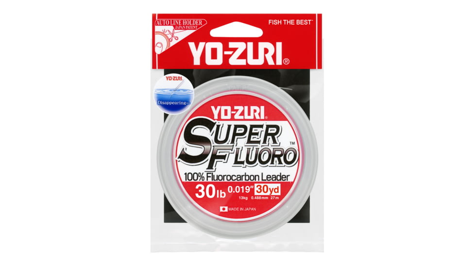 Yo-Zuri Superfluoro Fishing Line, 30yd, 30lb, Natural Clear, YZ SF 30LB NCL 30YD