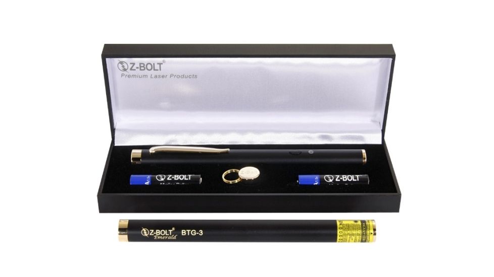 Z-Bolt Class II Green Laser Pointer - 1Mw, Matte Black, BTG-3