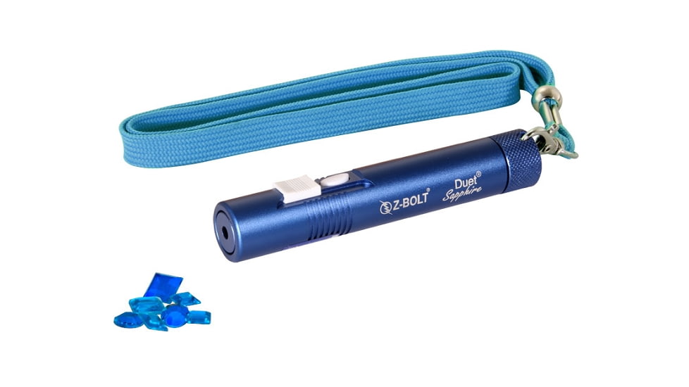 Z-Bolt D-5-BL Duet Sapphire Blue Pointer, Tru Blue Laser, Dual Switch, Blue, Small, D-5-BL