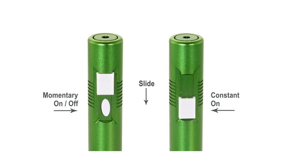 Z-Bolt D-5-G Duet Emerald Blue Pointer, Tru Green Laser, Dual Switch, FDA Class 3A, Green, Small, D-5-G