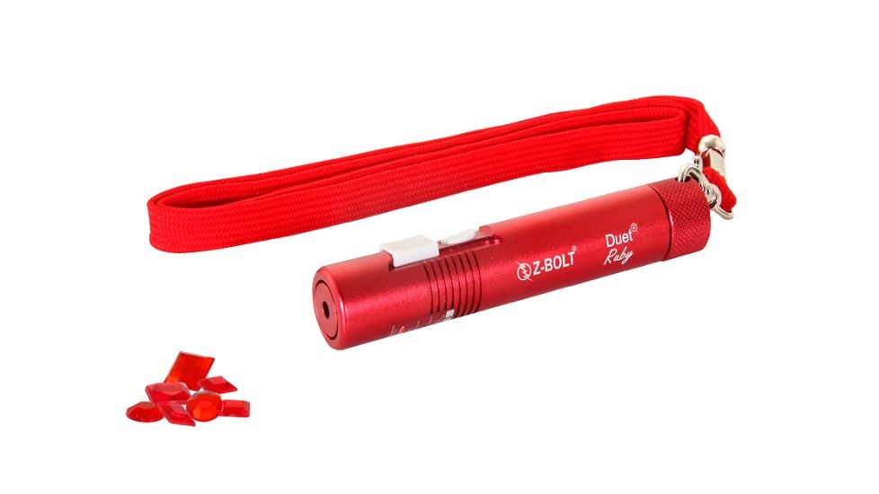 Z-Bolt D-5-R Duet Ruby Blue Pointer, Tru Green Laser, Dual Switch, Red, Small, D-5-R, EDEMO1
