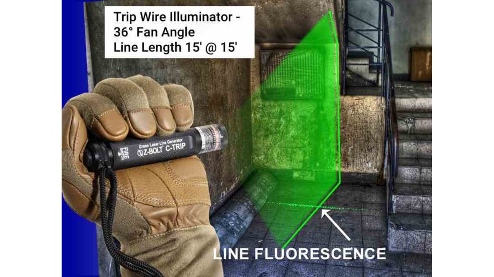 Z-Bolt Green Dot &amp; Line Laser For Trip Wire Detection &amp; Tactical Comms, Multicam, C-TRIP-10G-MC