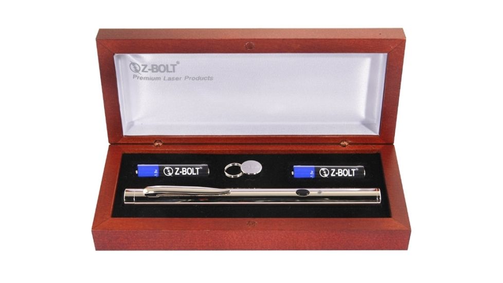 USED Z-Bolt Green Laser Pointer - Premium Gift, Chrome, BTG-6-PC, EDEMO1