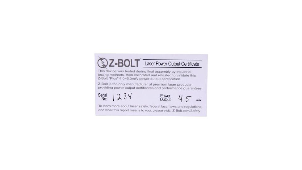 Z-Bolt Green Laser Pointer - Premium Gift, Matte Black, BTG-6-PB, EDEMO1