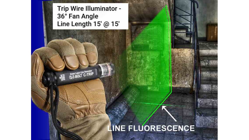 Z-Bolt Green Line Laser for Trip Wire Detection - EOD/ SWAT, Coyote Brown, Green, NSN 1265-01-633-6756, C-TRIP-CB