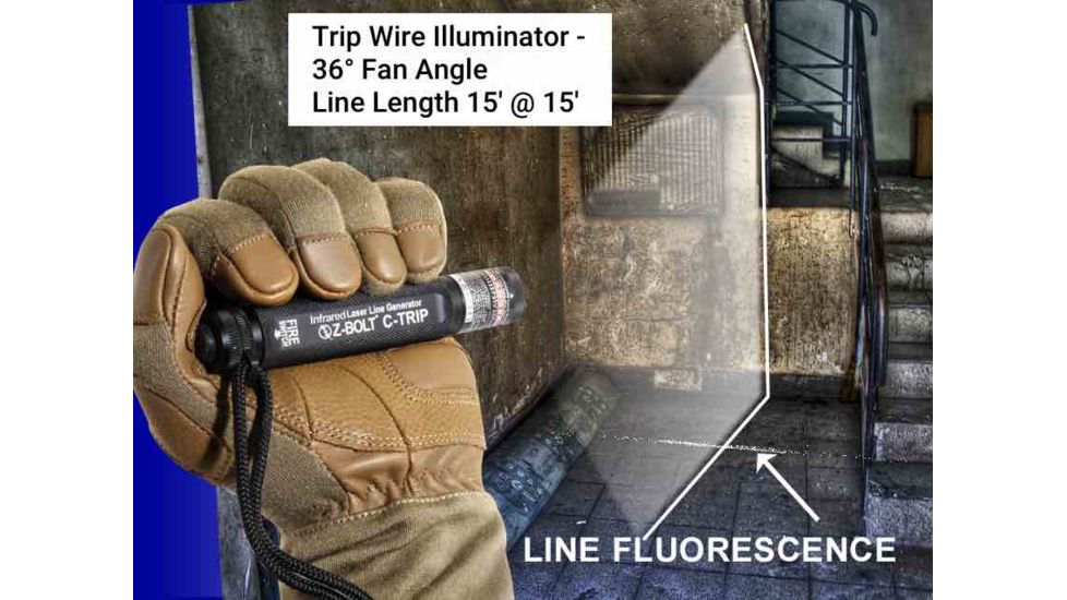 Z-Bolt Infrared Dot &amp; Line Laser for Trip Wire Detection, EOD/ SWAT, Coyote Brown, IR, C-TRIP-10ir-CB