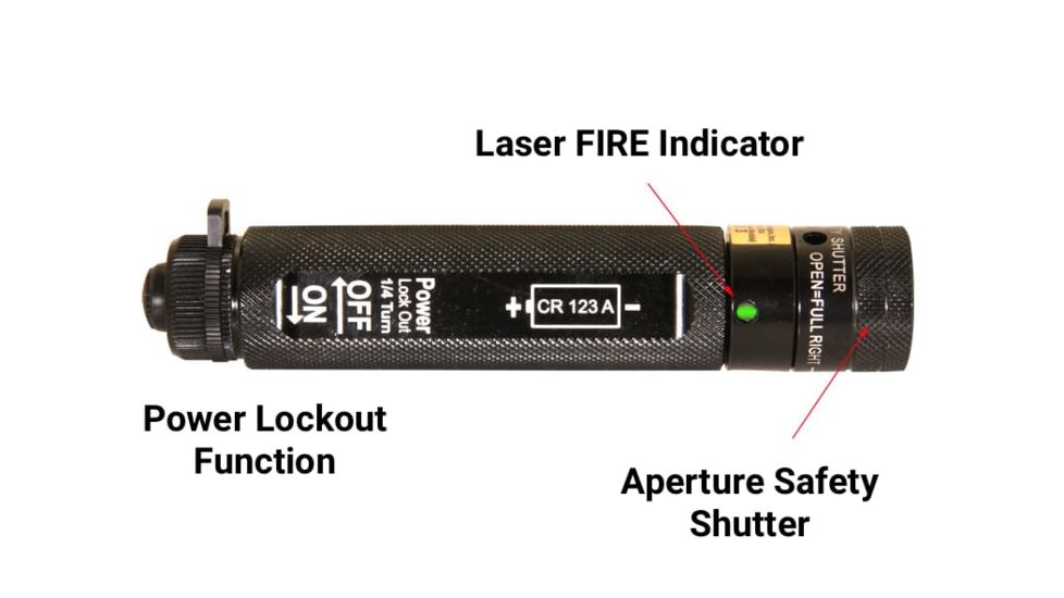 Z-Bolt Infrared Dot Laser Designator, Restricted Sale, 5.000 Meter Range, ANSI CLASS 3R, Black, MARK-4ir-BLK