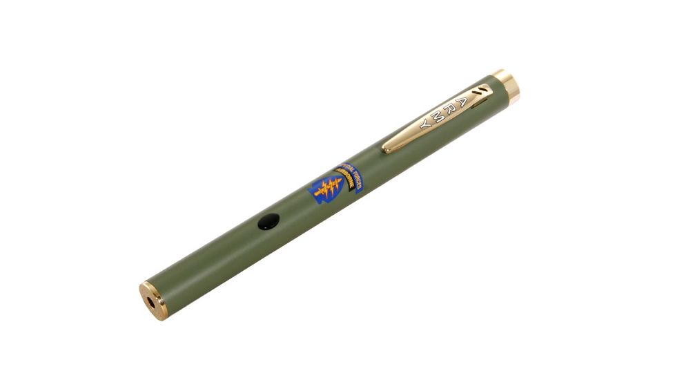 Z-Bolt Military Pride Laser Pointer, Green, US Army Special Operation Forces De Oppresso Liber, Emerald Green, MBP-5-ARMY-SOF