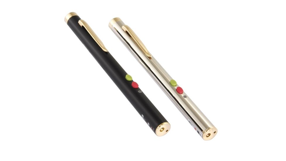 Z-Bolt Red &amp; Green Laser - Dual Beam, Premium Wood Case, Standard Laser Pointer, Matte Black Finish, Small, BTG-7B