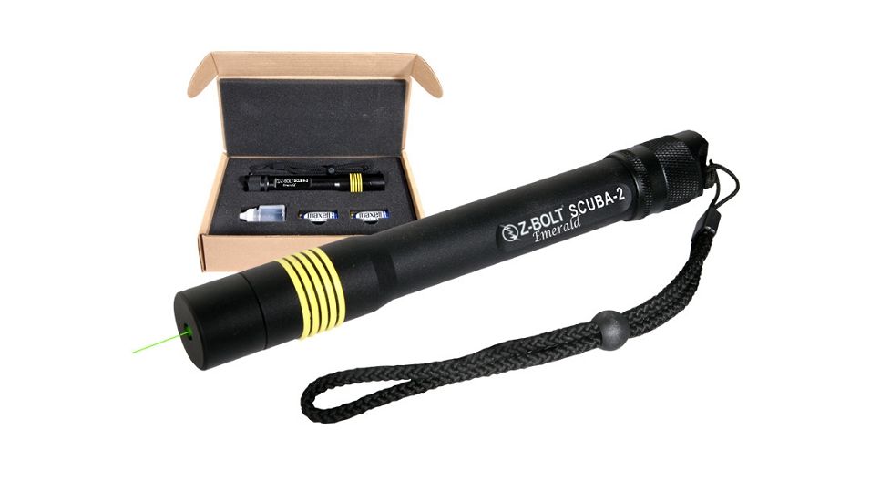 Z-Bolt SCUBA-2 Green Dive Laser, 1mW, Waterproof 200ft, Green, Medium, SCUBA-2
