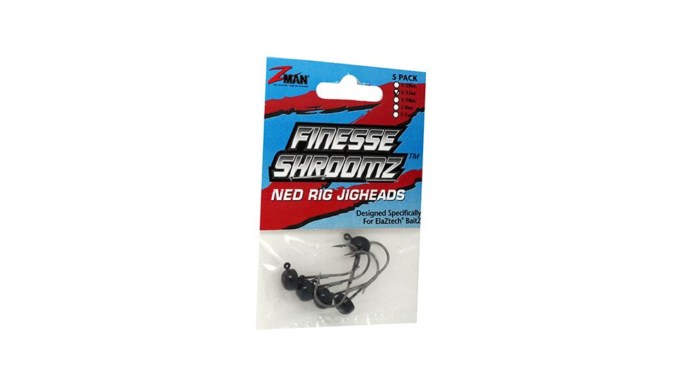 Z-man ShroomZ Finesse Jig, 1/15oz, Black, FJH115-02PK5