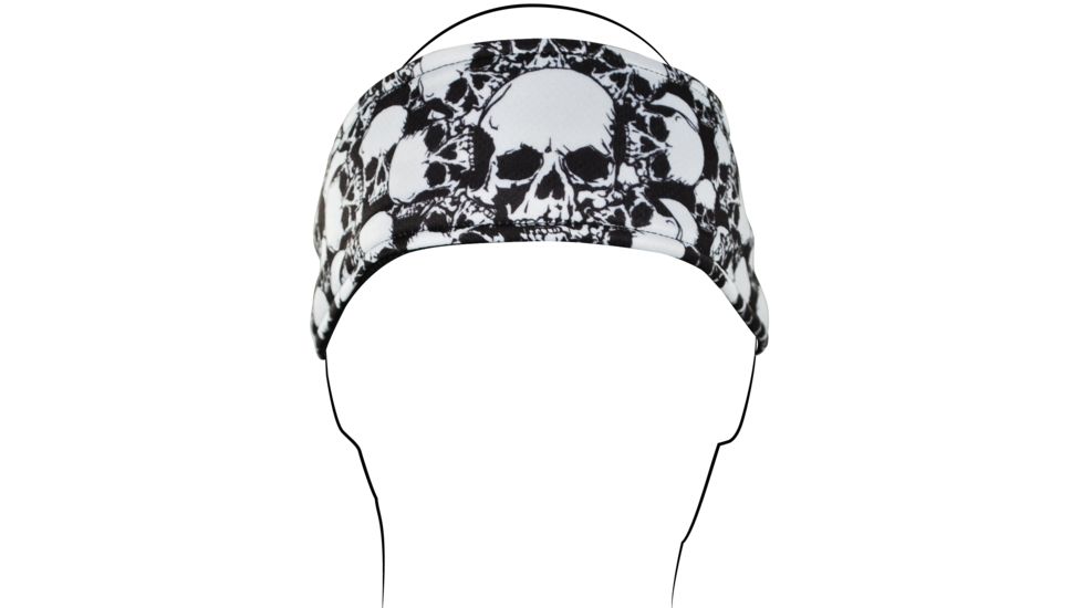 Zan Headgear Headband, All Over Skull HB004