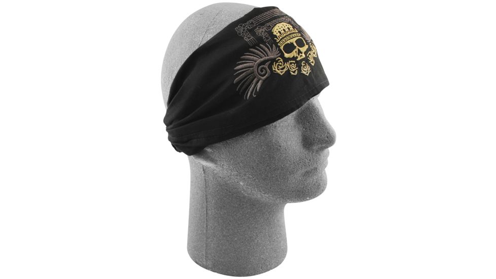 Zan Headgear Headband, Golden Skull HBHH02