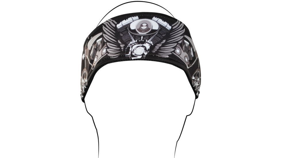 Zan Headgear Headband, V-Twin Wings HB001
