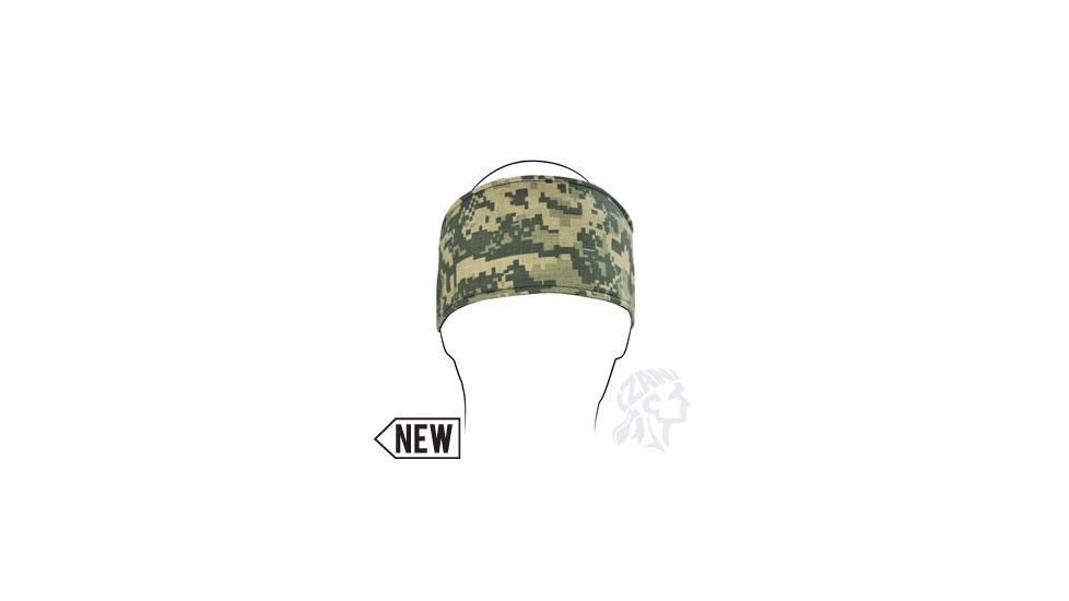 Zan Headgear Headband with Fleece, Cotton, U.S. Army, Digital ACU Camo HBF169ACU