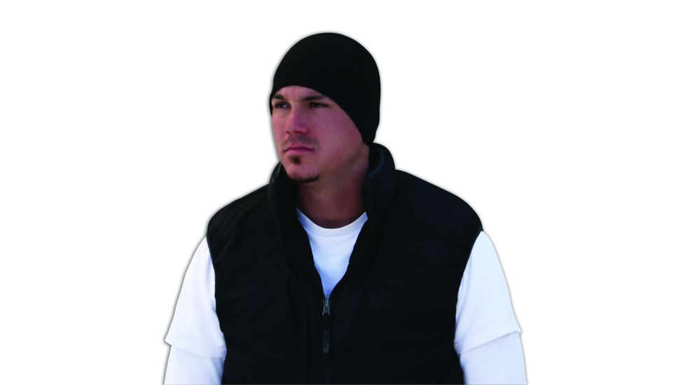 Zan Headgear Helmet Liner Black Microfleece &amp; Neoprene WHLF114N