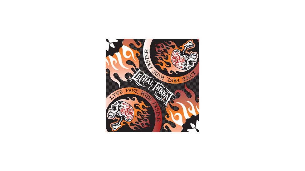 Zan Headgear Lethal Threat Bandanna, Live Fast Ride Harder BLT001