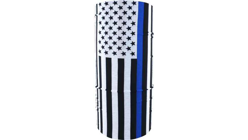 Zan Headgear Motley Tube, Polyester, Thin Blue Line Motley Tube, T159