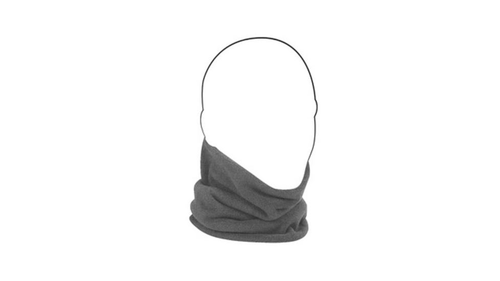 Zan Headgear Neck Gaiter, Microfleece, Charcoal Grey &amp; High-Vis Lime WFMFN001HV
