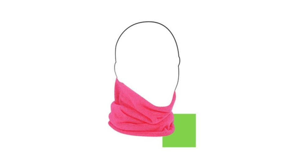 Zan Headgear Neck Gaiter, Microfleece, Hot Pink Reverses to High-Vis Lime WFMFN002HV