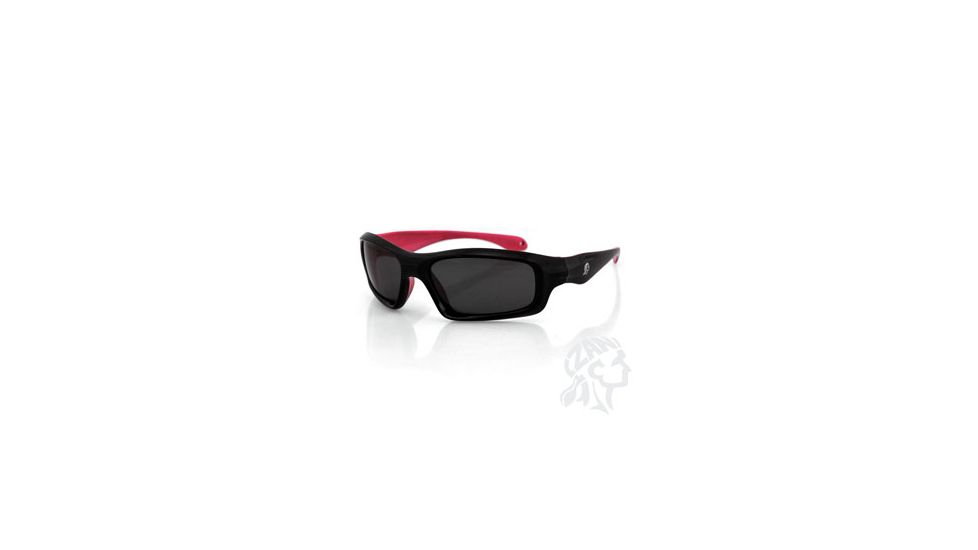 Zan Headgear Seattle Sunglass, Black-Pink Frame, Smoked Lens EZSE002