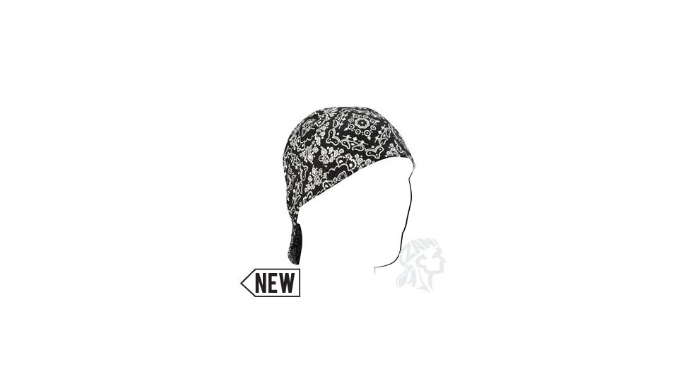 Zan Headgear Welders Cap, Cotton, Black Paisley, Size 7.25 CPW101M