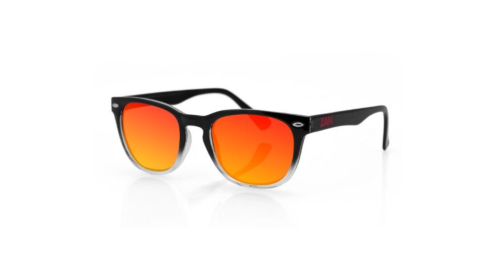 Zanheadgear NVS Sunglass,Black Gradient Frame,Smoked Crimson Mirror Lense, Black, One Size Fits Most EZNV03