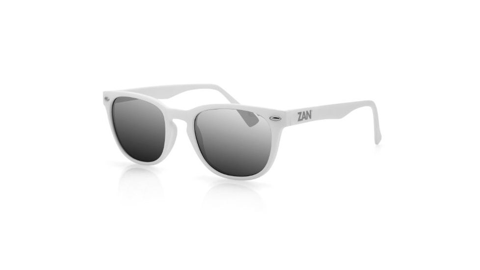 Zanheadgear NVS Sunglass,Matte White Frame,Smoked Reflective Lense, White, One Size Fits Most EZNV02