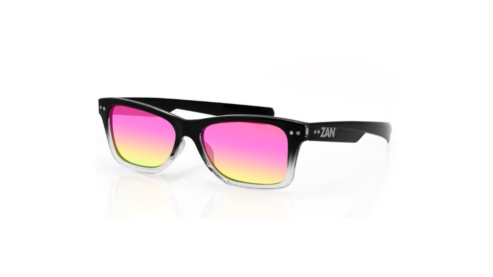 Zanheadgear Trendster Sunglass,Black Gradient Frame,Smoked Purple Mirror Lense, Black, One Size Fits Most EZTN01