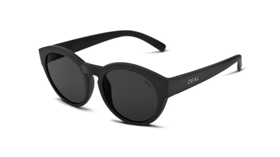 Zeal Optics Fleetwood Sunglasses, Matte Black Frame, Polarized Dark Grey Lens, Polarized, 10877