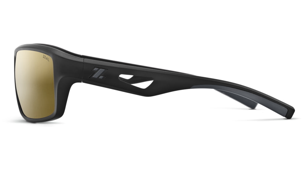 Zeal Optics Range Sunglasses - Black Frame,Polarized Copper Gold Mirror Lens 10894