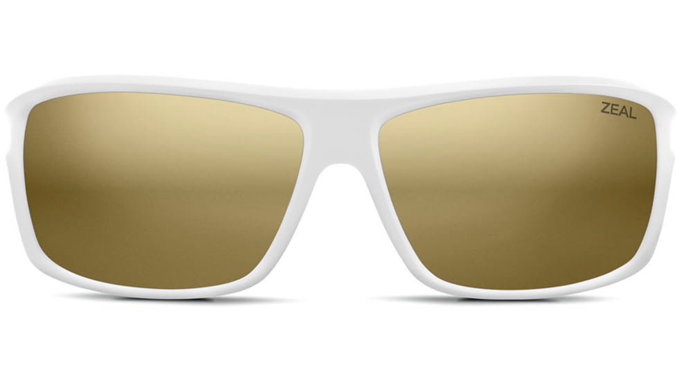 Zeal Optics Range Sunglasses - White Frame,Polarized Copper Gold Mirror Lens 10893