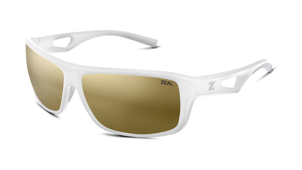 Zeal Optics Range Sunglasses - White Frame,Polarized Copper Gold Mirror Lens 10893