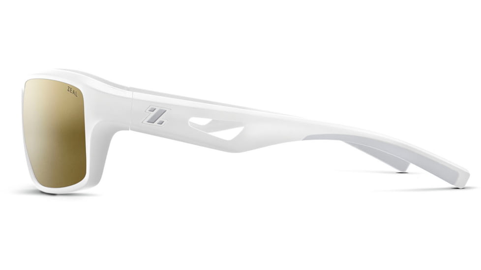 Zeal Optics Range Sunglasses - White Frame,Polarized Copper Gold Mirror Lens 10893