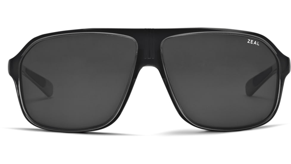 Zeal Optics Sawyer Mens Sunglasses, Black Gloss Frame and Polarized Dark Grey Lens 10419