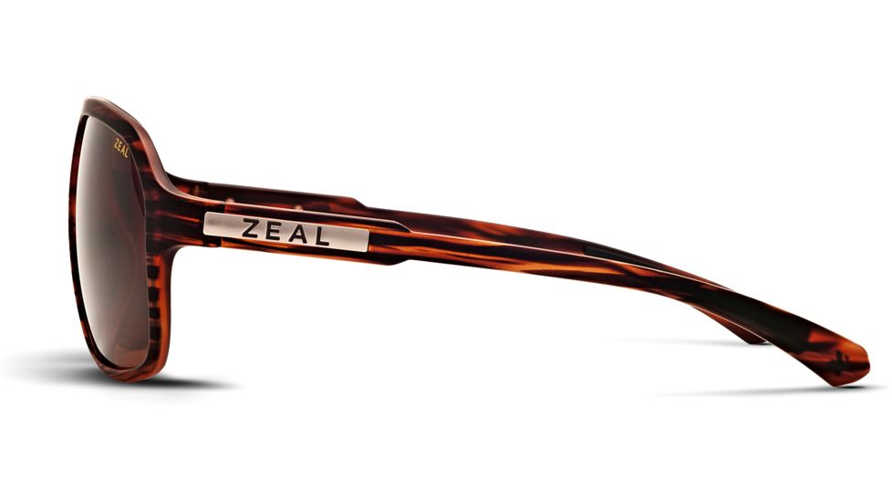 Zeal Optics Sawyer Mens Sunglasses, Matte Wood Grain Frame and Polarized Copper Lens 10418