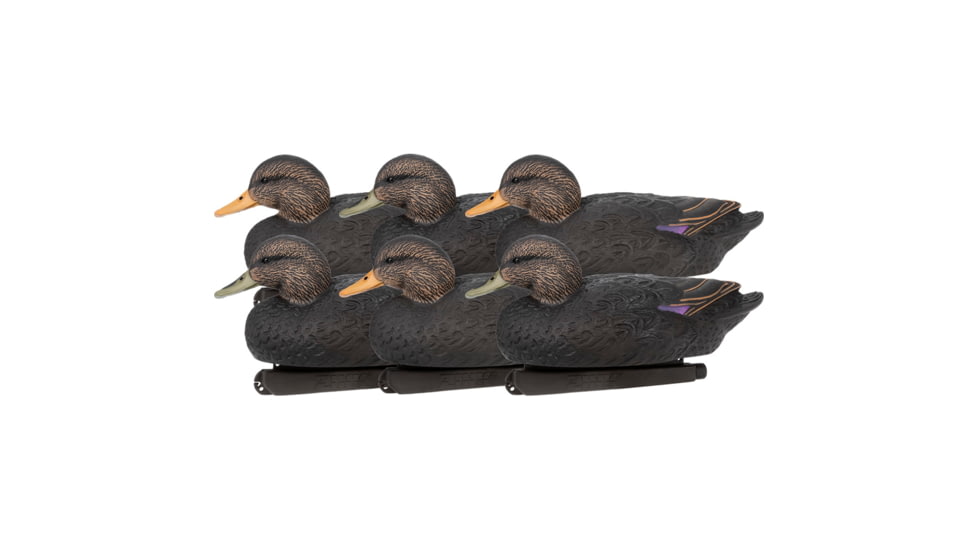 Zink Calls Zink Floater Duck Decoys Black Ducks, 6 Pack, ZNK-ZNKDYBLK