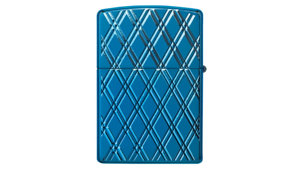 Zippo Armor High Polish Diamonds Lighter w/ Click, Blue, One Size, 29964