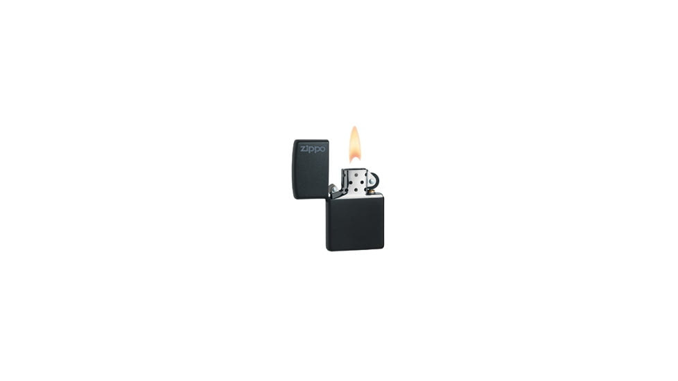 Zippo Classic Style Lighter w/ Zippo Logo, Black Matte 218ZL