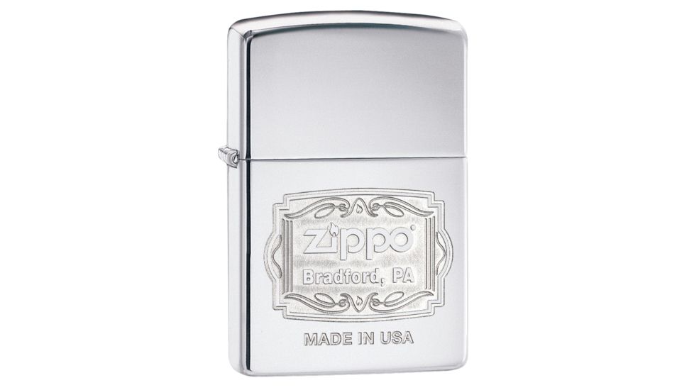 Zippo Bradford, PA High Polish Chrome Pocket Lighter, 29521