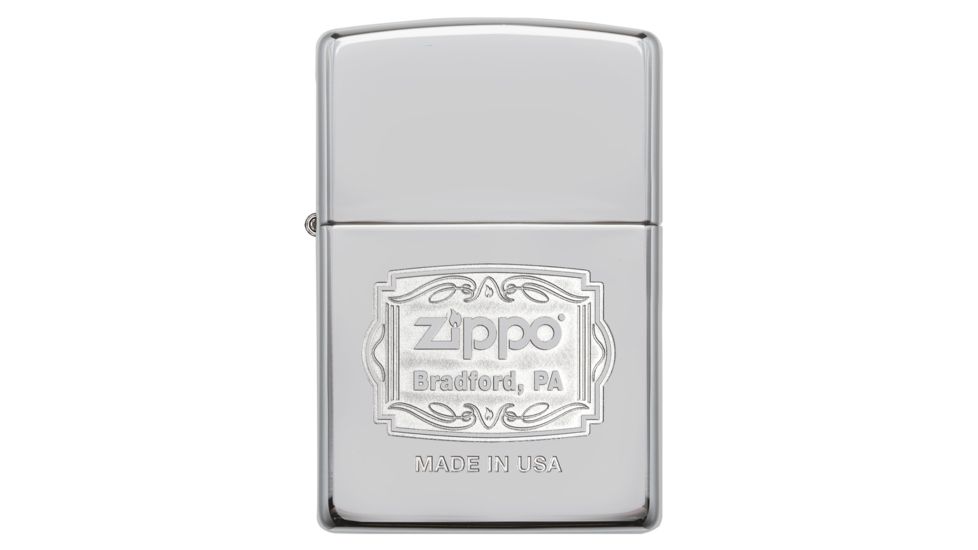 Zippo Bradford, PA High Polish Chrome Pocket Lighter, 29521