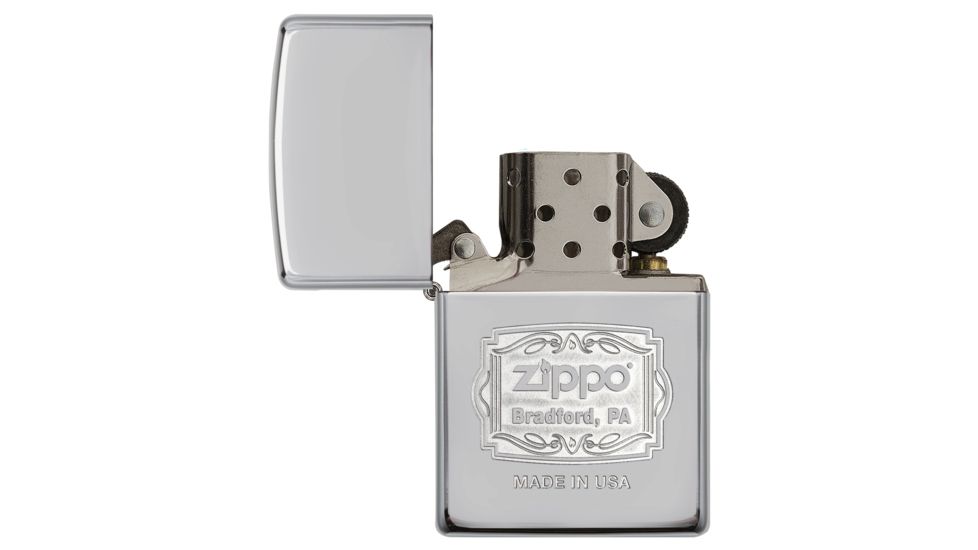 Zippo Bradford, PA High Polish Chrome Pocket Lighter, 29521