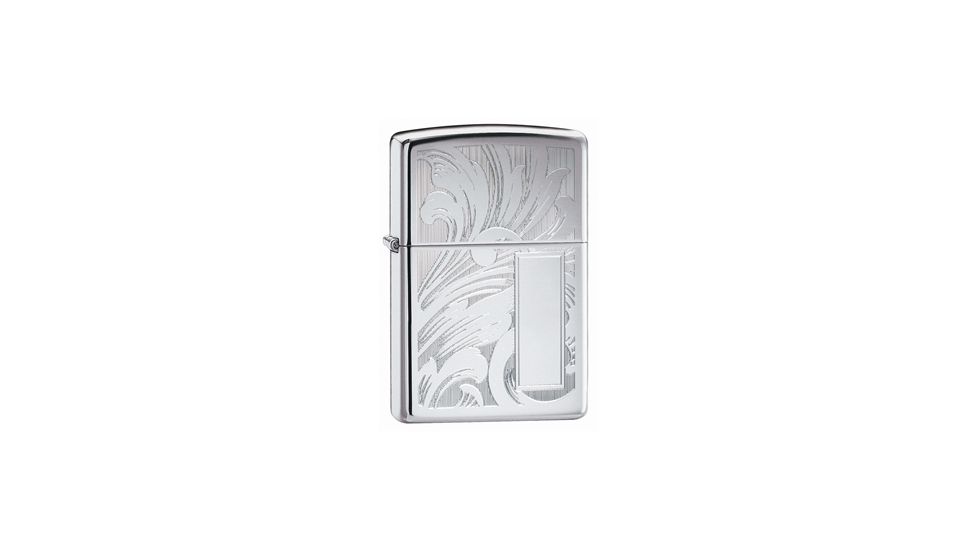 Zippo Scroll Design V Panel Classic Style Lighter, High Polish Chrome 21138