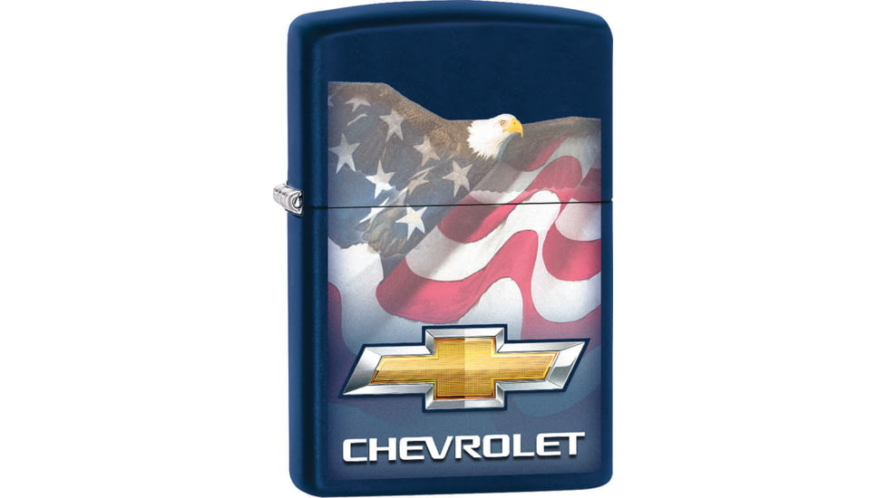 Zippo Chevrolet Lighter, Blue Matte, 1.44 x 2.25, 239-068075